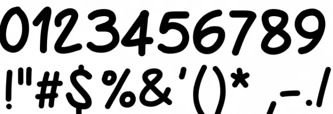 PWBoldScript Font OTHER CHARS