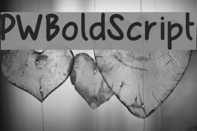 PWBoldScript Font examples