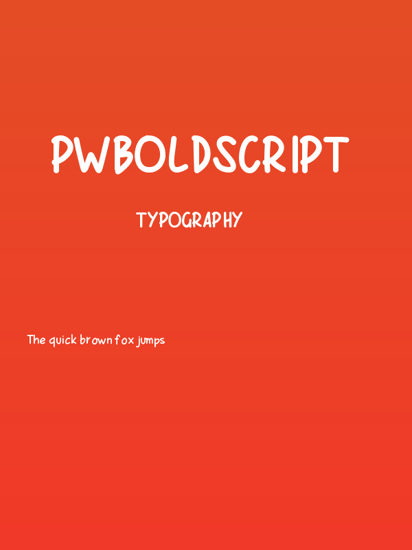 PWBoldScript Poster