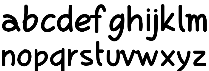 PWBoldScript Font LOWERCASE