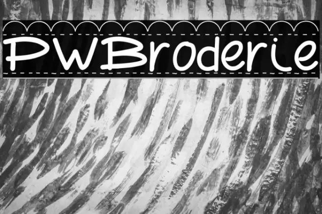PWBroderie Font examples