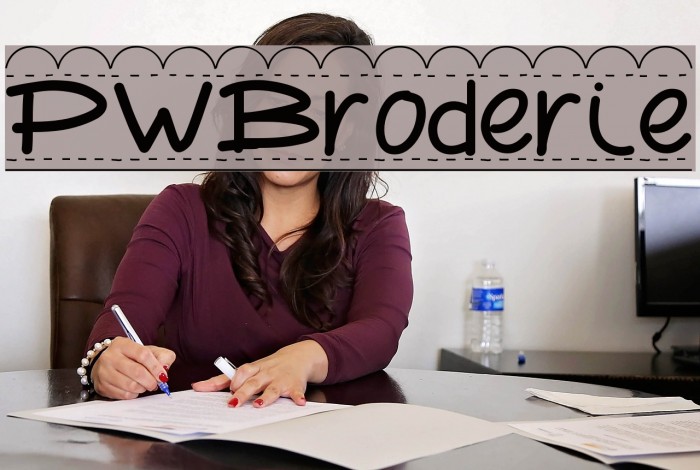 PWBroderie フォント examples