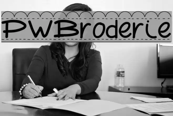 PWBroderie Font examples