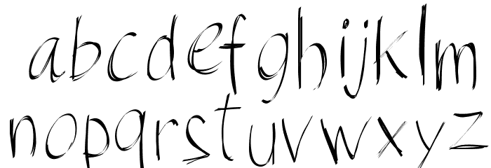 PWBrushScript Font LOWERCASE