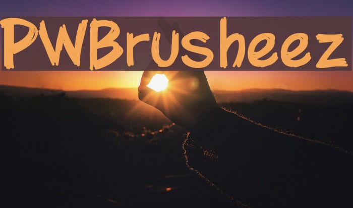 PWBrusheez Font examples