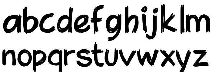 PWBrusheez Font LOWERCASE