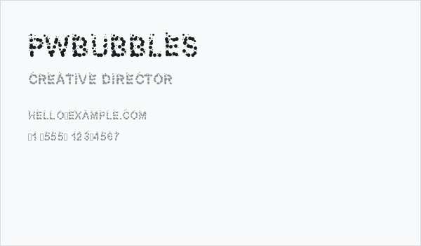 PWBubbles Business Card