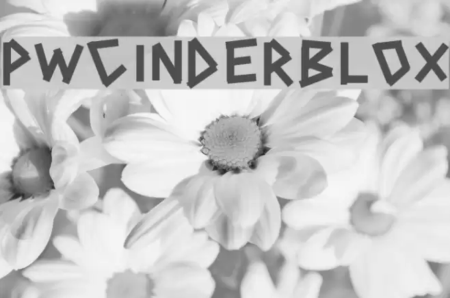 PWCINDERBLOX Font examples
