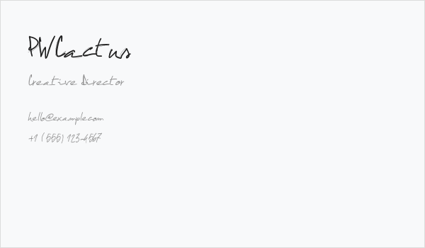 PWCactus Business Card