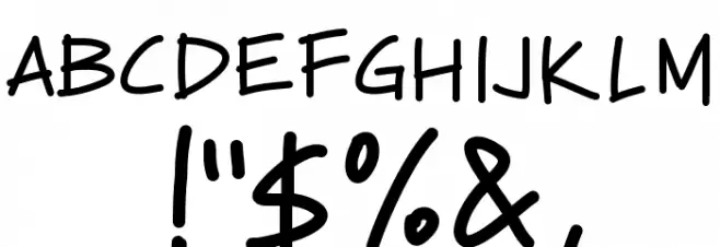 PWCartoonist Font OTHER CHARS