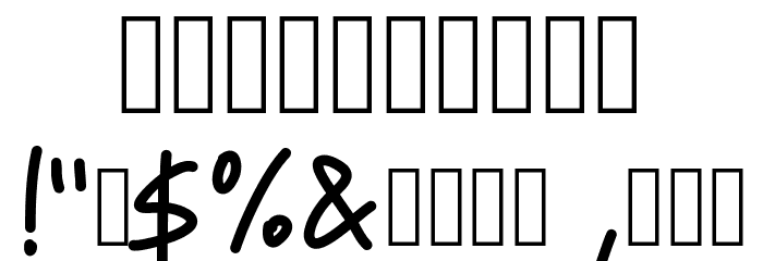 PWCartoonist Font OTHER CHARS