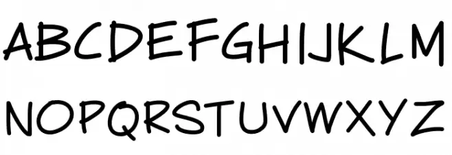 PWCartoonist Schriftart Groß