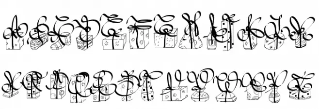 PWChristmasGifts Font LOWERCASE