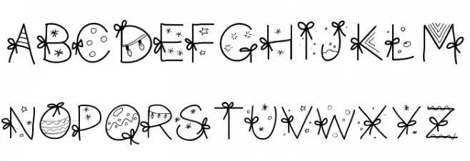 PWChristmasfont フォント 大文字