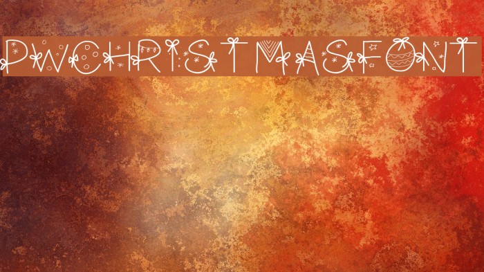 PWChristmasfont Font examples