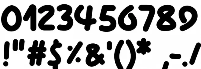 PWCoolFont Font OTHER CHARS