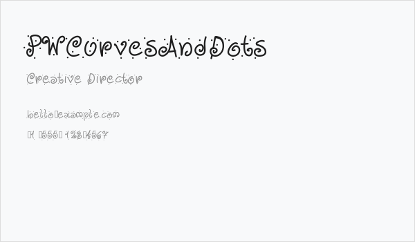 PWCurvesAndDots Business Card
