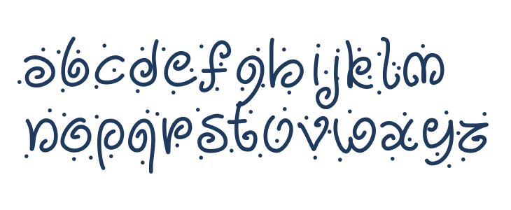 PWCurvesAndDots Lowercase