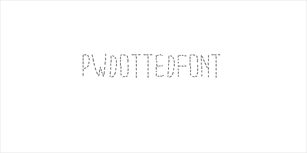 PWDottedFont Logo