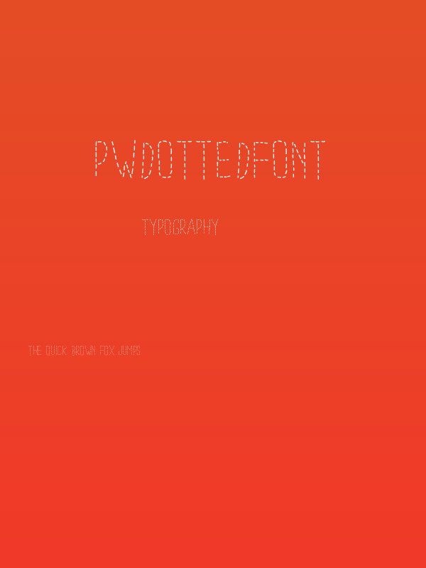 PWDottedFont Poster