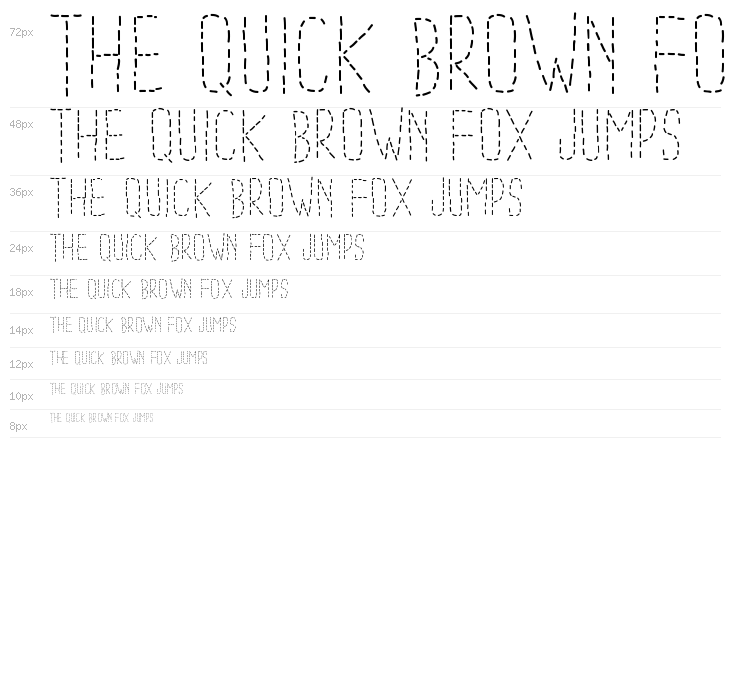 PWDottedFont Waterfall