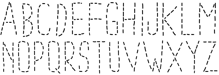 PWDottedFont Font LOWERCASE