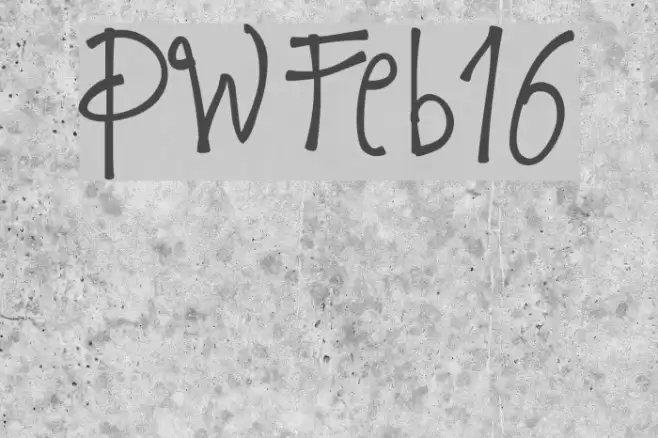 PWFeb16 Font examples