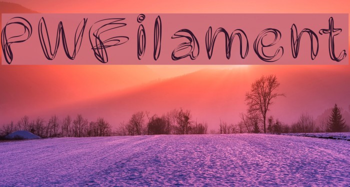 PWFilament Font examples