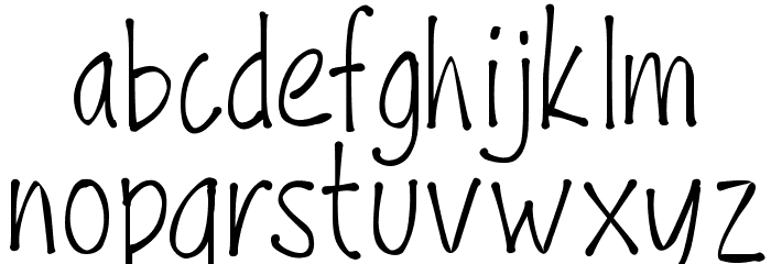 PWFine Font LOWERCASE
