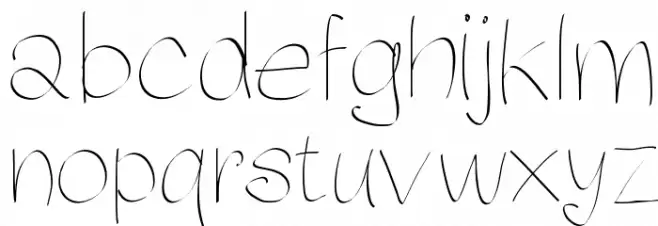 PWFluidhand 字体 小写
