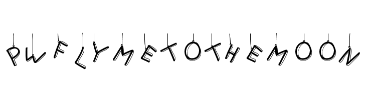 PWFlymetothemoon  Free Fonts Download