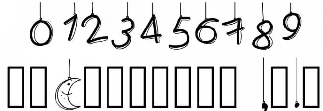 PWFlymetothemoon Font OTHER CHARS