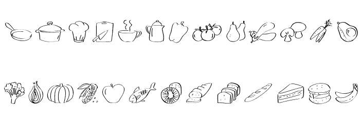 PWFoodblog Font LOWERCASE