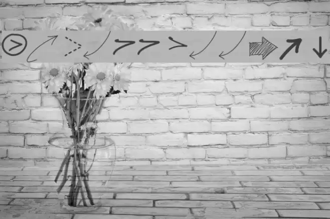 PWFreeArrows Font examples