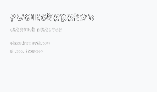 PWGingerbread Business Card