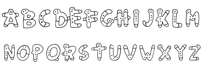PWGingerbread Font LOWERCASE