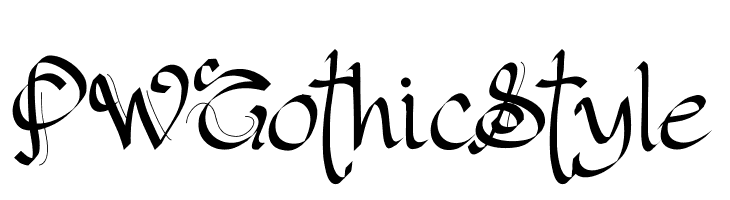 PWGothicStyle  नि: शुल्क फ़ॉन्ट्स डाउनलोड
