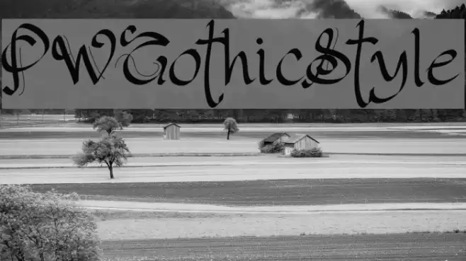 PWGothicStyle Font examples
