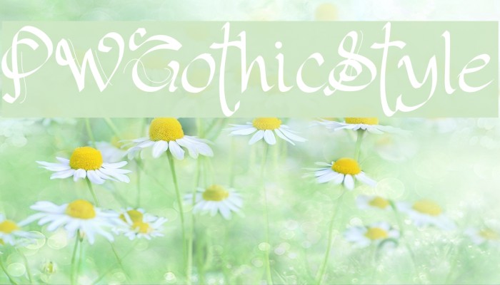 PWGothicStyle Font examples