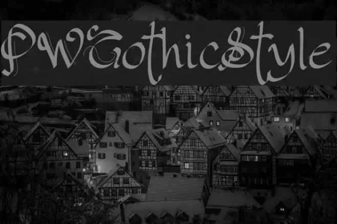 PWGothicStyle Font examples