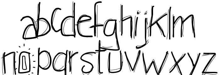 PWHachures Font LOWERCASE