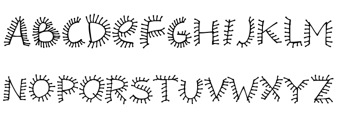PWHairz Font LOWERCASE