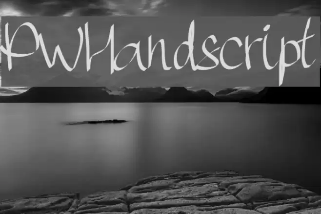 PWHandscript Font examples