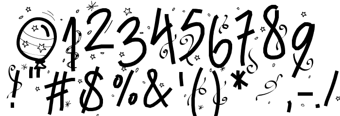 PWHappyNewYear Font OTHER CHARS