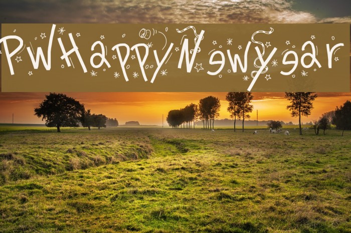 PWHappyNewYear Font examples