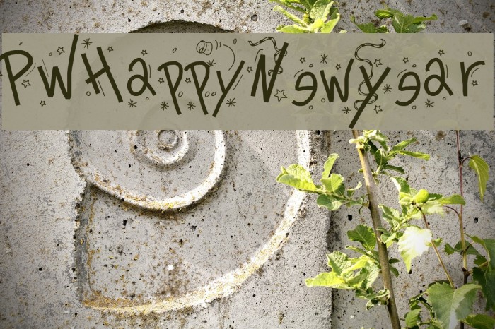 PWHappyNewYear Font examples