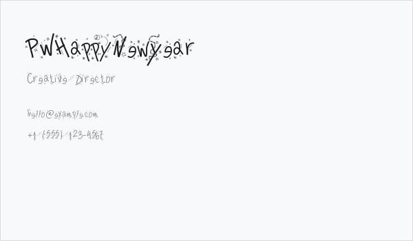 PWHappyNewYear Business Card