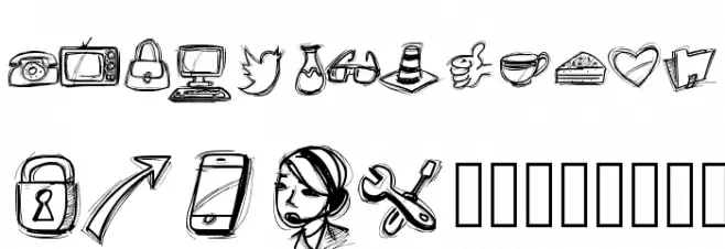PWIcons Schriftart Groß