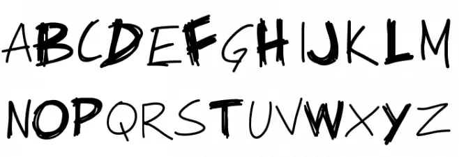 PWIrregular Schriftart Groß