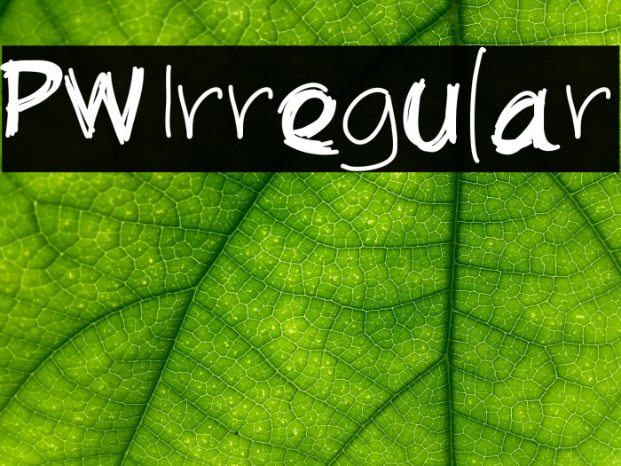 PWIrregular Font examples